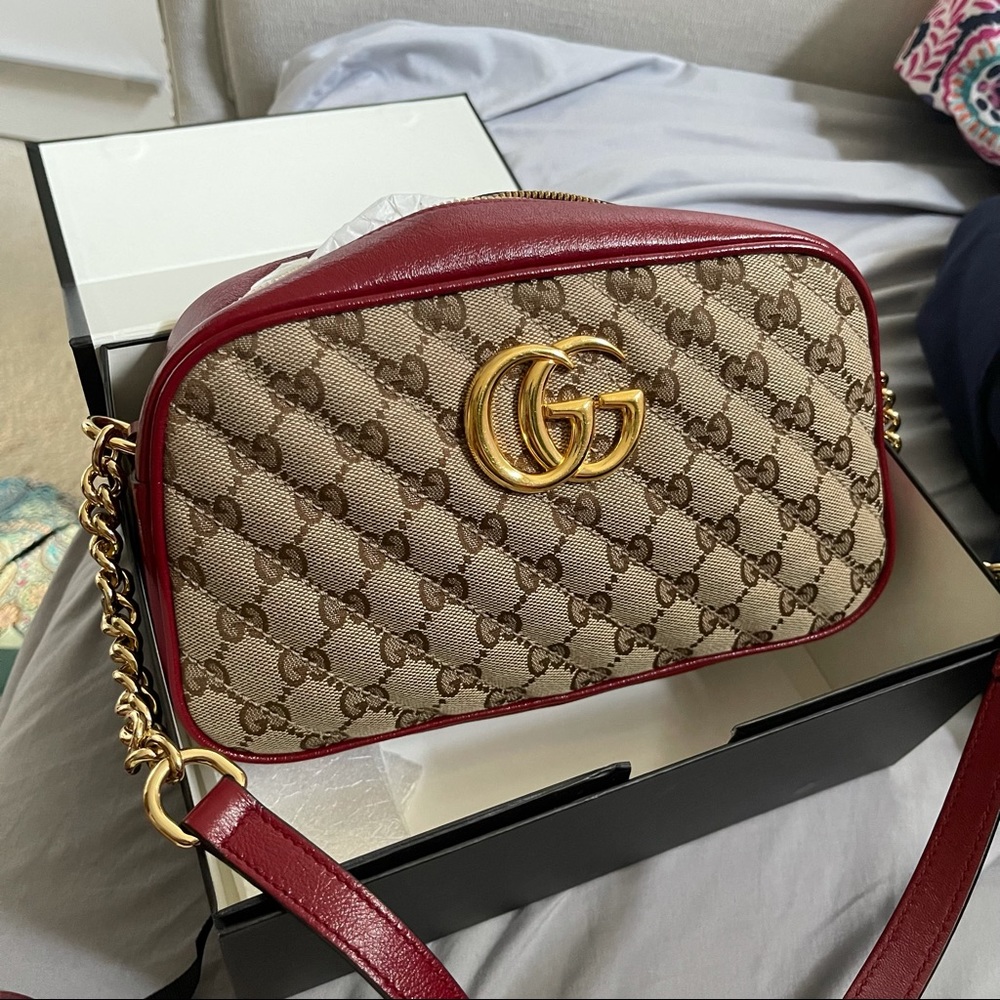Auth Gucci Canvas GG Crossbody bag